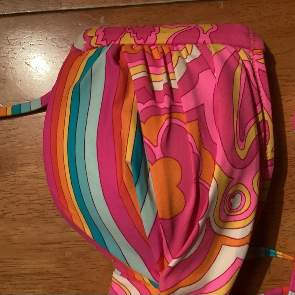 Trina Turk Morning Sunrise Bandeau Bikini Top - top only- size 6